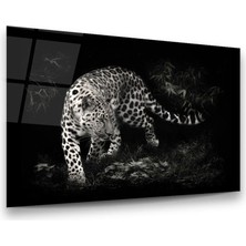 Glass Art Leopar Yatay Cam Tablo