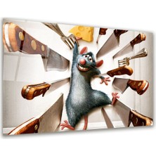 Glass Art Mutlu Fare Foto Manipülasyon Yatay Cam Tablo