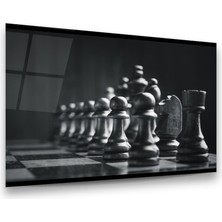 Glass Art Satranç Takımı Yatay Cam Tablo