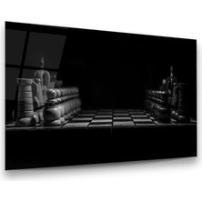 Glass Art Satranç Takımı Yatay Cam Tablo