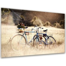 Glass Art Bisikletler Yatay Cam Tablo