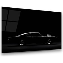 Glass Art Dodge Charger 1968 Yatay Cam Tablo