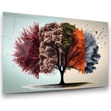 Glass Art Iklim Ağacı Yatay Cam Tablo