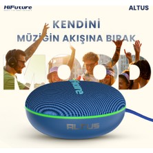 HiFuture Altus Bluetooth 5.3 IPX4 Su Geçirmez 10W Çift Modlu TWS Taşınabilir Bluetooth Hoparlör Mavi