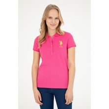 U.S. Polo Assn. Kadın Fuşya Tişört Basic 50262699-VR023