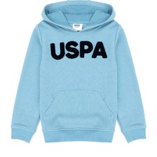 U.S. Polo Assn. Çocuk Mavi Basic Kapüşonlu Sweatshirt 50269419-VR036