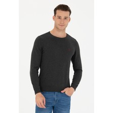 U.S. Polo Assn. Erkek Antrasit Melanj Triko Kazak 50275848-VR081