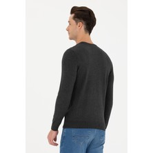 U.S. Polo Assn. Erkek Antrasit Melanj Triko Kazak 50275848-VR081