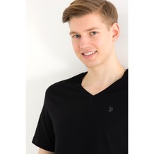 U.S. Polo Assn. Erkek Siyah Tişört Basic 50263203-VR046