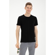 U.S. Polo Assn. Erkek Siyah Tişört 50287085-VR046