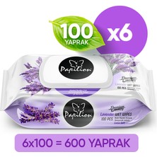 Papilion Premium Lavanta Özlü Ekstra Soft Islak Havlu 100X6 - 600 Yaprak