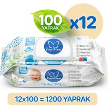 Papilion Baby Kokusuz Hypoalergenic Islak Bebek Havlusu Extra Kalın 1200 Yaprak