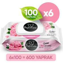 Papilion Premium Gül Özlü Ekstra Soft Islak Havlu 100X6 - 600 Yaprak