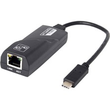 TahTicMer Type-C Ethernet Dönüştürücü 10/100/1000 Çevirici Type C RJ45 USB 3.1 Arayüzü (Usb C RJ45) Gigabit Lan Network