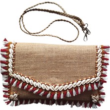 Vertiginoso Hasır Kırmızı Kadın Portföy Clutch El ve Kol Çantası