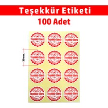 Dijital Barkod Bizi Tercih Ettiğiniz Için Teşekkür Ederiz Sticker Yapışkanlı 30MM Rozet, Damga Desenli 100 Adet