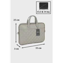 Case Club Macbook Air Pro 13.3" & 14" Inç Uyumlu Bej Laptop Evrak Çantası