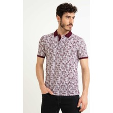 Pierre Cardin Erkek Bordo Slim Fit Polo Yaka T-Shirt 50199504-VR014