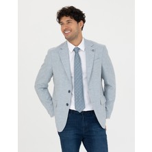Pierre Cardin Erkek Açık Mavi Yün Karışımlı Slim Fit Ceket 50273166-VR003