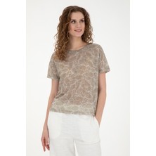 U.S. Polo Assn. Kadın Haki Tişört 50281800-VR027