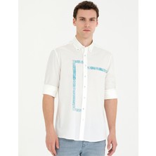 Pierre Cardin Erkek Aqua Regular Fit Uzun Kollu Gömlek 50265593-VR007