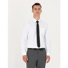 Pierre Cardin Erkek Beyaz Regular Fit Uzun Kollu Basic Gömlek 50277763-VR013