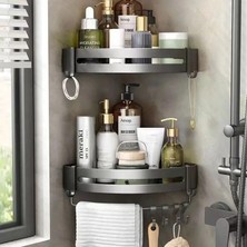 Mingjin Shop2 Dikdörtgen Havlu Askısı Stili Taupe Banyo Rafları Köşe Raf Duvara Monte Banyo Sabunu Çeyiz Raf Banyo Şampuanı Tutucu Banyo Aksesuarları (Yurt Dışından)