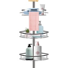 Mingjin Shop2 Paslanmaz Çelik Tarzı Banyo Rafı 4 Katmanlı Paslanmaz Çelik Köşe Dikey Depolama Rafları Raflar Duş Organizatör Sepeti Ev Geliştirme Aksesuarları (Yurt Dışından)