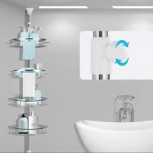 Mingjin Shop2 Paslanmaz Çelik Tarzı Banyo Rafı 4 Katmanlı Paslanmaz Çelik Köşe Dikey Depolama Rafları Raflar Duş Organizatör Sepeti Ev Geliştirme Aksesuarları (Yurt Dışından)