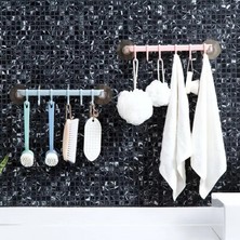 Mingjin Shop2 Mavi Stil 6 Kanca Banyo Organizatör Paslanmaz Havlu Tutucu Duvar Asılı Banyo Rafı Tırnaksız Dikişsiz Raf Askı Kancası (Yurt Dışından)