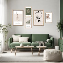 Gaagart 5'li Ahşap Lamine Çerçeveli Mdf Tablo Seti Spırıtual Tasarım