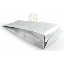 Kolay Ambalaj Gümüş Alümi̇nyum Yan Körüklü Torba 7,5 x 20+3 cm 100  gr 100 Adet