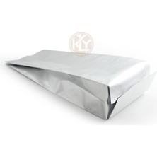 Kolay Ambalaj Gümüş Alümi̇nyum Yan Körüklü Torba 10 x 25+3 cm 250  gr 100 Adet