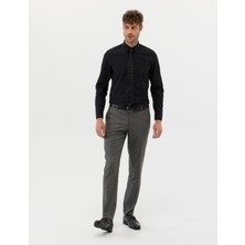 Pierre Cardin Erkek Siyah Slim Fit Uzun Kollu Basic Gömlek 50277786-VR046