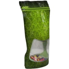 Kolay Ambalaj Yeşil Zemin Pencereli Doypack 11X18+3 cm 100 gr 1000 Adet