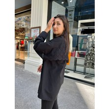 Qaju Fisto Detaylı Oversize Gömlek