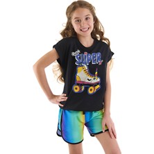 Mshb&G Unicorn Paten Kız Çocuk T-Shirt Şort Takım