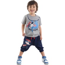 Denokids Tembel Hayvan Erkek Çocuk T-shirt Kapri Takım