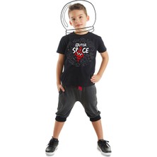 Mshb&G Uzay Roketi Erkek Çocuk T-Shirt Kapri Şort Takım
