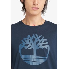 Timberland Tree Logo Short Sleeve Erkek Mavi T-Shirt TB0A2C2RZ021