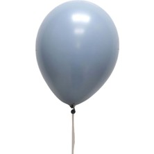 Organizasyon Pazarı 12 inç Fırtına Mavisi renk 10 lu Retro Dekorasyon Balonu