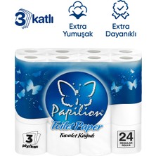 Papilion Extra-Soft 3 Katlı Tuvalet Kağıdı 24X2 - 48 Rulo