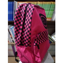 Kitap Dükkanı Su Geçirmez Sırt Çantası Pembe Siyah