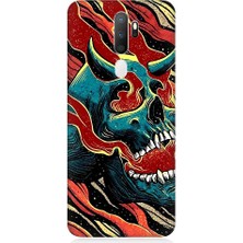 Teknomeg Oppo A9 2020 Uyumlu Devil Skull Şeytan Kafatası Desenli Silikon Kılıf
