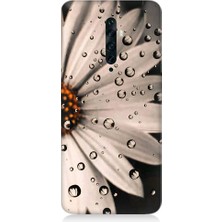 Teknomeg Oppo Reno 2z Uyumlu Papatya ve Su Damlaları Desenli Silikon Kılıf