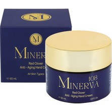 Minerva 108 Cosmetics El Kremi - Yaşlanma Karşıtı - Kırmızı Yonca