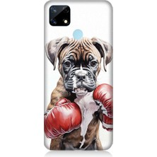 Teknomeg Realme C17 Uyumlu Boksör Köpek Desenli Silikon Kılıf