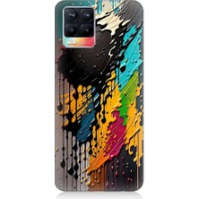 Teknomeg Realme 8 Uyumlu Tuvaldeki Pastel Boyalar Desenli Silikon Kılıf