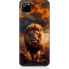 Teknomeg Realme C11 Uyumlu Yırtıcı Aslan Kral Desenli Silikon Kılıf