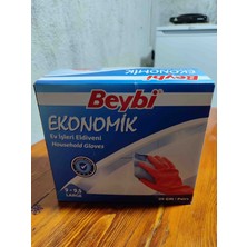 Beybi Ekonomik Bulaşık Eldiveni 1 Kutu ( 25 Çift Eldiven ) 9-9,5 Large